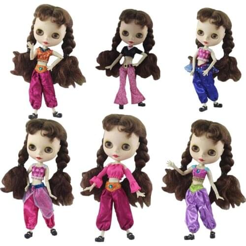 11.5" Charming Crop Top Pants Trousers Fashion Outfits for Blyth Doll Clothes For Blythe Clothes for Azone 1/6 BJD Accessory Toy