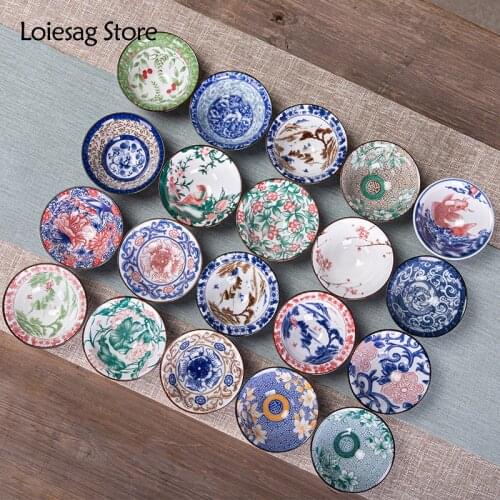 Loiesag 75ml Japanese Style Blue And White Porcelain Ceramic Jianzhan Tea Cup Kung Fu Tea Set Personal Tea Bowl Master Cup Set