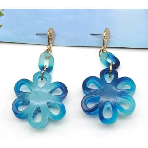 Orecchini Offer Pendientes Mujer Fashion Flower Earrings Bijoux Drop For Women Plated Jewelry Brincos Oorbellen 2020