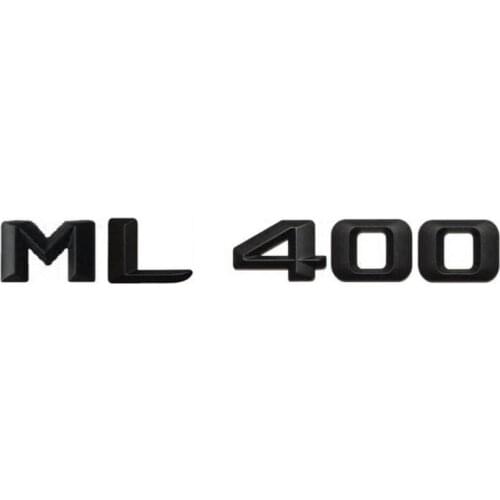 Matt Black ABS " ML 400 " Car Trunk Rear Letters Words Badge Emblem Letter Decal Sticker for Mercedes Benz ML Class ML400