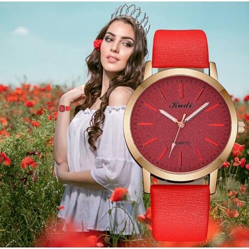 Fashion Casual Wrist Watches for Women Stylish Leather Bracelet White Alloy Analog Quartz Ladies Watch relojes Relogio Feminino