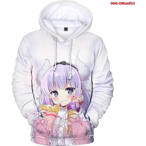 Mens Hoodies Hip Hop Pullover Miss Kobayashis Dragon Maid Sweatshirt 3d Print Mens Hoodies Style Fashion Long Hoodie Pattern