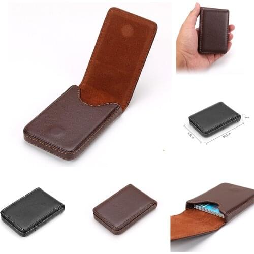 Men Business Card Holder Fashion Creative Card Id Holders Magnetic Card Case Box Mini Credit Card Holder Coin Purse Wallet