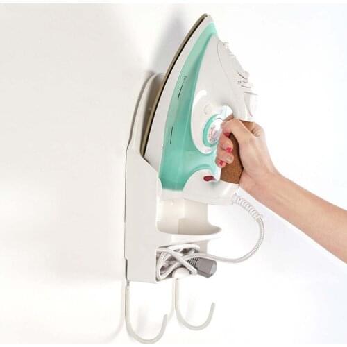 Wall Mounted Electric Iron Storage Rack Home Dryer Accessories Stand Heat-Resistant Rack Hanging Hook Ironing Board Holder