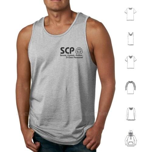 Scp D-Class Personnel Tank Tops Vest 100% Cotton Scp Secure Contain Protect Scp Foundation Uniform Code