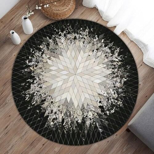 Non-slip Round Mat Sitting Pad Area Rugs Washable Rug Rotray Chair Mat Bedroom 140cm