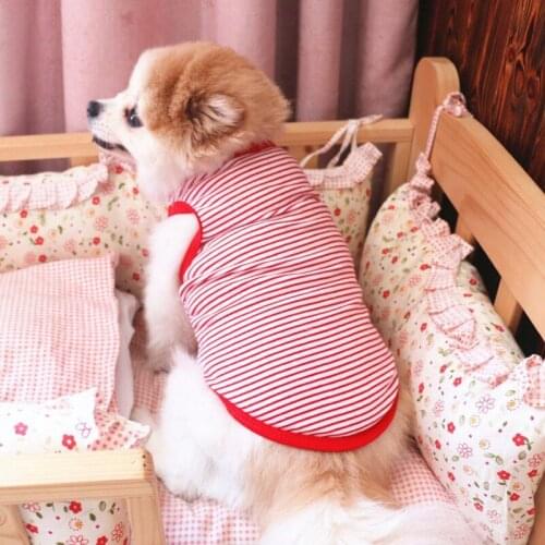 Pet Dog Undershirt Skin-Friendly Breathable Big Dog Cotton Vest Spring Summer Cute Home Puppy Costumes Pet supplies