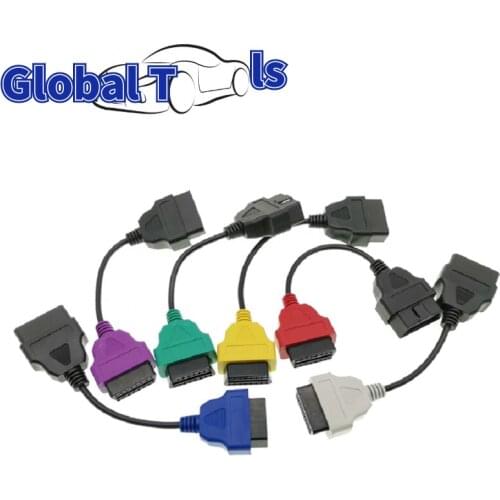 2020 Newest 6 Color Auto Connector Diagnostic Adapter Cable for Fiat Alfa Romeo and for Lancia for ECU Scan and Multiecuscan