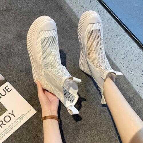 Pure Color Simple Set Of Feet Breathable And Comfortable Ladies Martin Boots Net Boots Summer New Fashion Short Single Boots