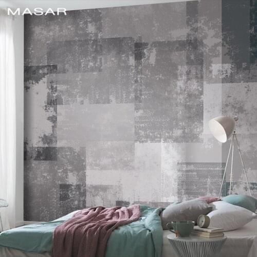 MASAR Original art mural bedroom living room sofa background wall paper geometric collage for old mottled geography