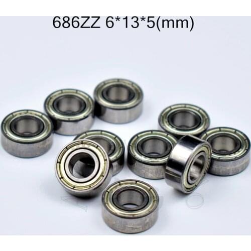 686ZZ 6*13*5(mm) 10pieces free shipping ABEC-5 bearings metal Sealed Miniature Mini Bearing 686 686Z 686ZZ chrome steel bearing