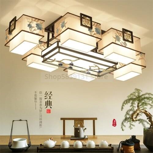 Chinese Style Ceiling Lights Modern Led Chandeliers Living Room Decor Creative Classical Warm Bedroom Lamp Study Light Fixtures