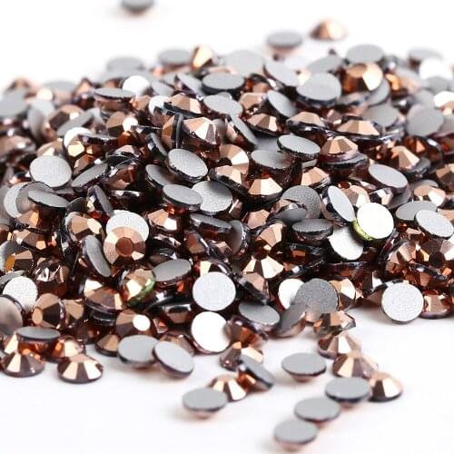 Rose Gold 3D Nail Art Rhinestones Decorations ss3 ss4 ss5 ss6 ss8 ss10 ss12 ss16 ss20 ss30 ss34 Crystal Non HotFix Rhinestones