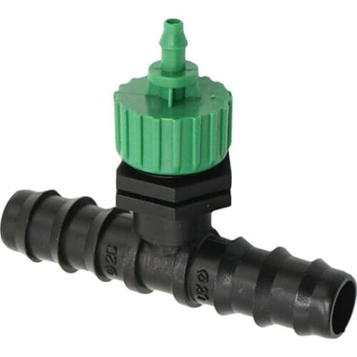 Garden hose 20mm to 4/7 water splitter 3/4 to 1/4 reducing tee barb connector hose 3 way connector 20pcs