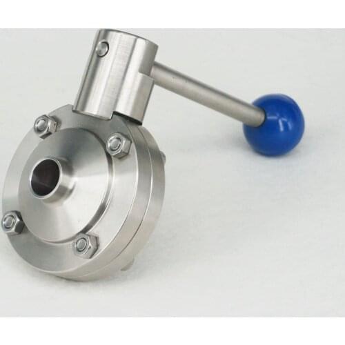 3/4" 19mm SS304 Stainless Steel Sanitary Weld Butterfly Valve Brew Beer Dairy Product