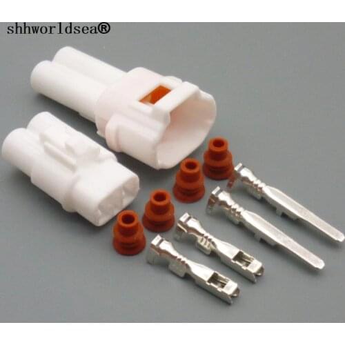 Shhworldsea MT090 2 Pin Female Male White Auto Connector Waterproof Automotive Plug Motorcycle 6180-2181 6187-2171