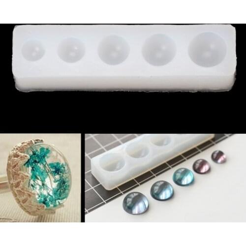 DIY Silicone Hemisphere Pendant Mold Resin Jewelry Pendant Making Epoxy Casting