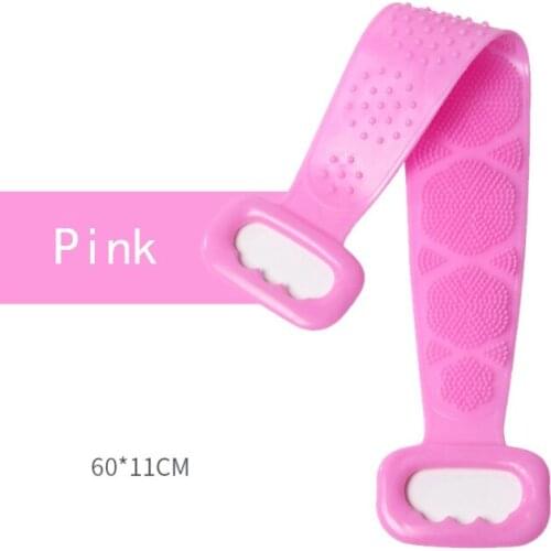 Bath Shower Silicone Gel Scrub Bath Brush Strip Massage Back Rubs Bathing Tape Artifact Rub The Ash 8 Colors To Choose In Stock