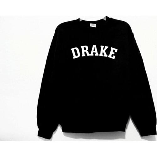 Skuggnas New Arrival Drake Graphic Print Unisex Sweatshirt Long Sleeved Fashion Jumper Crew Neck Aesthetic Clothing Drop Ship