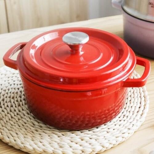 With Thick Cast Iron Pan Manual Cast Iron Pan Soup Pot Stew Uncoated Titanium Soup Stewing Cooking Pot Induction Cooker