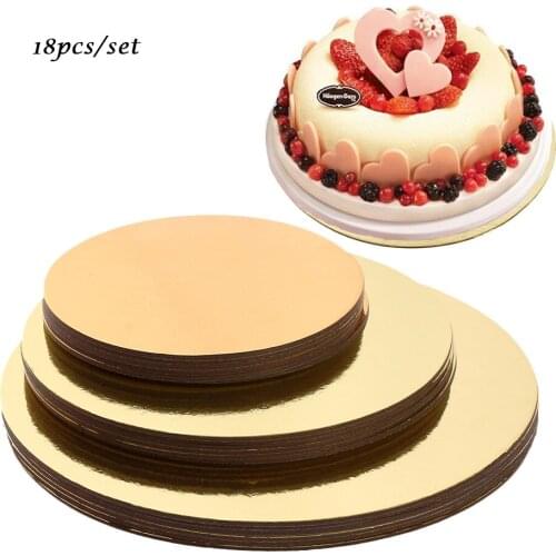 Convenient Anti-scalding Aluminum Foil Cake Moving Tray Kitchen Baking Tool Mover Restaurant Display Cake Tray 18pcs/set