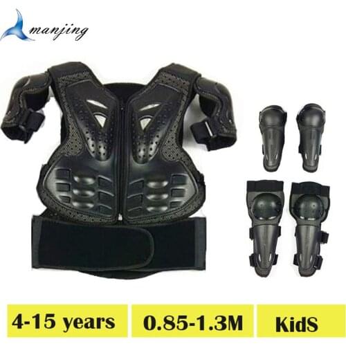 Universal 4-16 years Children Kids Youth Body Protect Vest Armor Waistcoat Riding Cycling Skating Skiing Elbow Knee armor