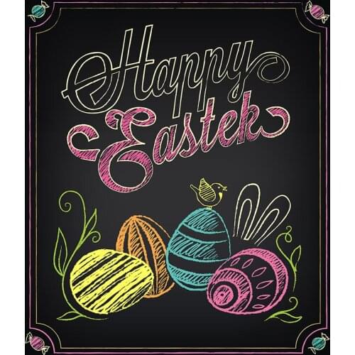 Happy Easter festival photo backgrounds kid portrait shots vinyl photography backdrops of photo studio props Fotografia LV-1342