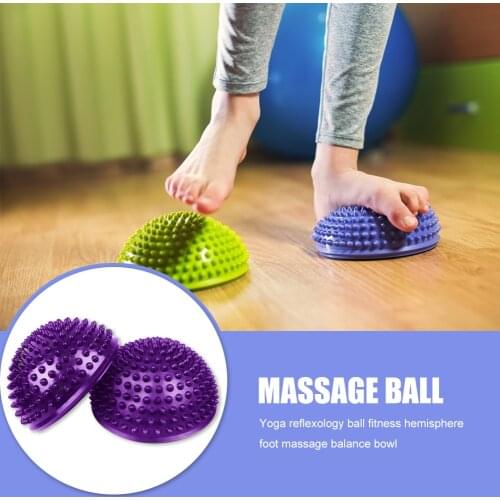 Yoga Half Ball Trigger Point PVC Foot Massage Ball Stepping Stones Balance Pods Feet Massage Physiotherapy Exercise Massager