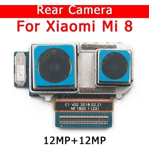 Original Rear Camera For Xiaomi Mi 8 Mi8 Back Main Big Camera Module Flex Cable Replacement Spare Parts