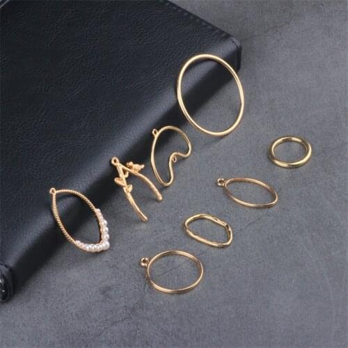 10pcs hot-sales Vintage Alloy Geometric Round Earrings For Women Tree Branch Oval Statement Pendant Diy Ear Jewelry Accessories