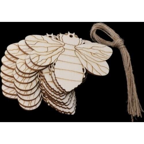 10Pcs Bee Easter Party Decor Wooden Home Wall Door Hanging Ornament Decoration Retailsale