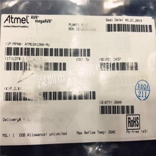 100% New&original ATMEGA128A-MU ATMEGA128A QFN64 In Stock