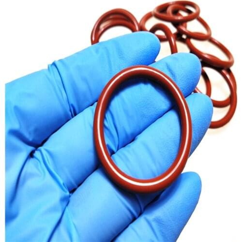 100PCS wire diameter 1.8mm inner diameter 2mm-75mm small red silicone O ring silicone O type sealing ring red silicone O rings