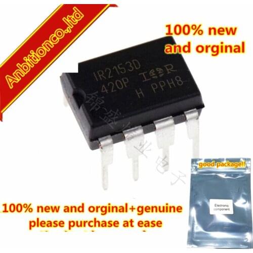 5pcs 100% new and orginal IR2153DPBF IR2153D DIP8 SELF-OSCILLATING HALF-BRIDGE DRIVER in stock