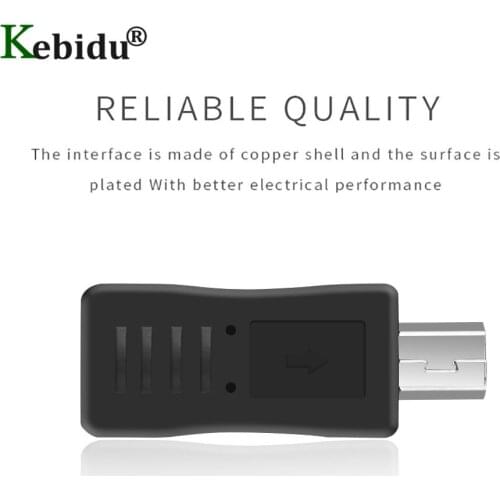 KEBIDU Micro USB Female to Mini USB Male Connector Adapter Converter Adaptor For PC Phone Cables