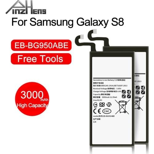 PINZHENG 3000 mAh Mobile Phone Battery For Samsung Galaxy S8 G9500 SM-G950U G950A G950F EB-BG950ABE Replacement Phone Battery