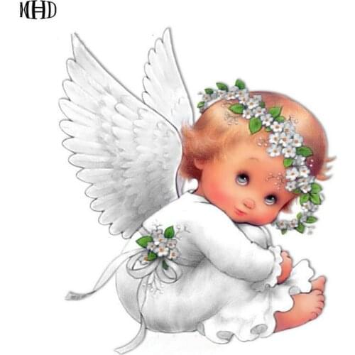 DIY Diamond Painting Full square/round Mosaic Sticker Decor Painting Angel baby Cross Stitch 5d Diamond Embroidery