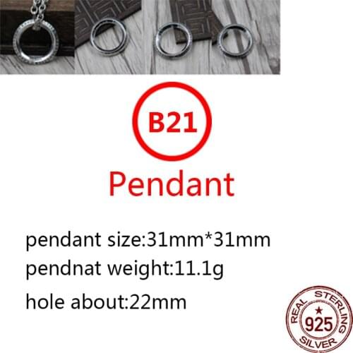 B21 S925 sterling silver keychain personality fashion punk hip-hop style jewelry alphabet shape DIY accessories 2020 new hot