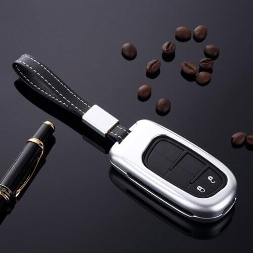 Aluminium Alloy Car Cover Key Shell Case Holder for Jeep Cherokee Grand Cherokee SR for Renegade Ram Compass for Fiat Ottimo