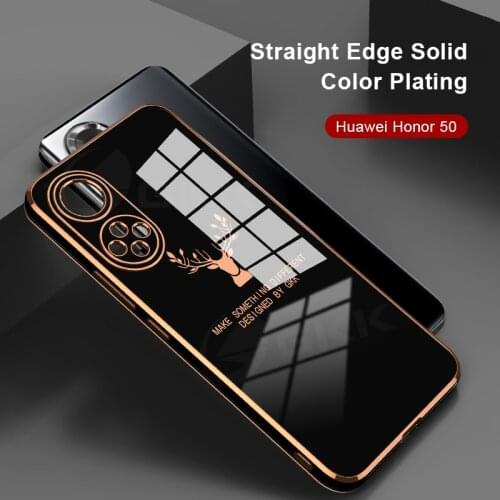 Luxury Plating Straight Edge Case For Huawei Y9S Nova 5T Honor 20 30 30S 50 Pro SE Shockproof Protective Soft Case Cover shell