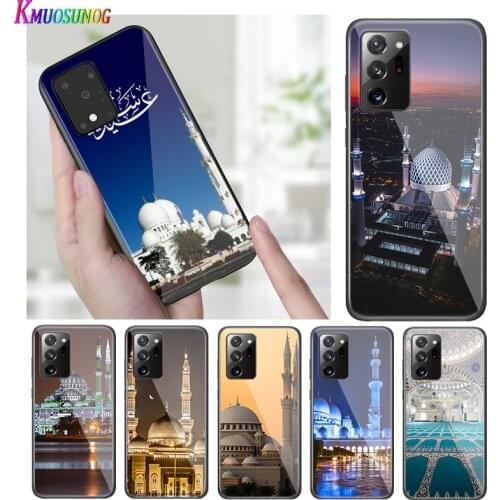Bright Black Cover Muslim Mosque Building for Samsung S20 Ultra Plus A91 A81 A71 A51 A41 A31 A21 A21S A11 5G Phone Case