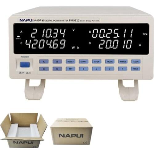 Digital Power Meter Wattmeter Intelligence Power Analyzer For V/A/W/PF PM9812