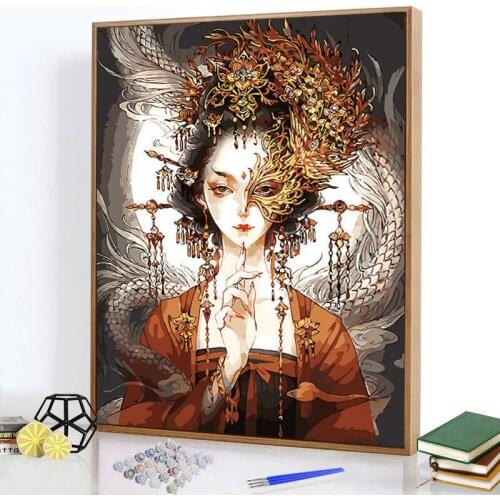 DIY Digital Oil Painting Handmade Color Filling Oil Painting Graffiti figure Landscape Living Room Bedroom Decorative Painting