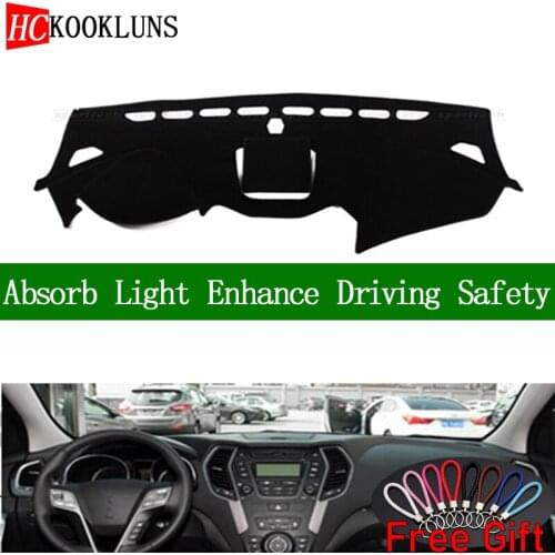 For Hyundai SantaFe IX45 Maxcruz 2013-2018 Dashboard Cover Sun Shade Dash Mat Carpet Car Stickers Interior Accessories