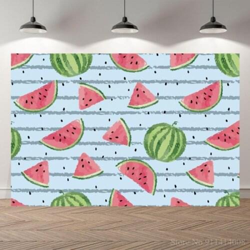 Summer Fruits Watermelon Party Photography Background Newborn Baby Shower One In Melon Kids Birthday Backdrops Photographic