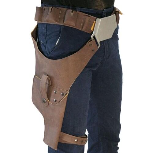 Han Belt With Buckle Holster S-Wars Solo Costume Handmade PU Leather Prop Halloween Cosplay Accessory