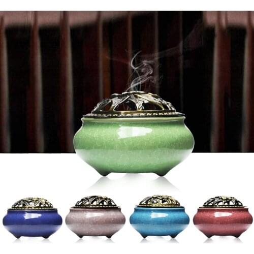 1pcs Mini Ceramic Incense Burners Creative Porcelain Censer Incense Holder Tea House Office Incense Cones Burner Home Decor