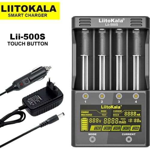 Liitokala Lii-500 Lii-500S Lii-S8 LCD 3.7V 18650 18350 18500 21700 14500 26650 16340 AA NiMH Lithium-Battery Charger