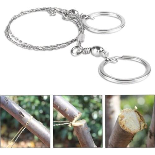 Mini Outdoor Saw Kit Stainless Manual Rope Chain Saw Practical EDC Tool Portable Camping Hunting Emergency Equipment