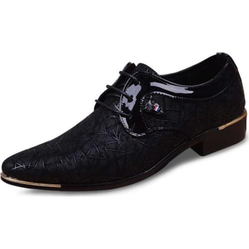 Mens Dress Shoe Clould Patent Leather Men Wedding Oxford Shoes Lace-Up Office Suit Mens Casual Shoes Luxury Italian